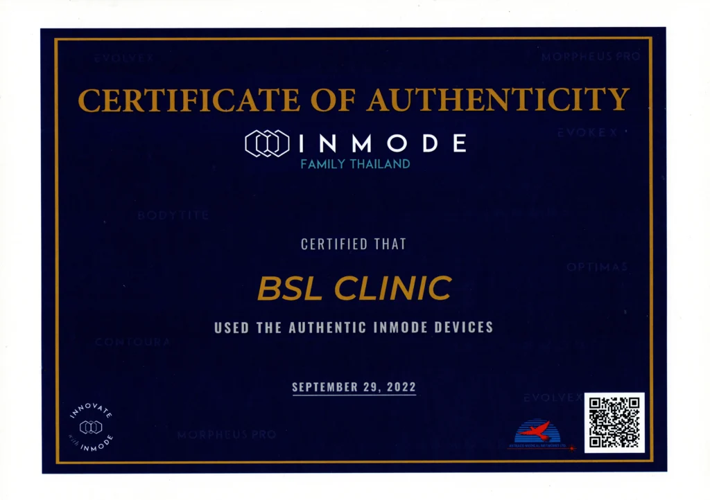 certificate Inmode (M8)