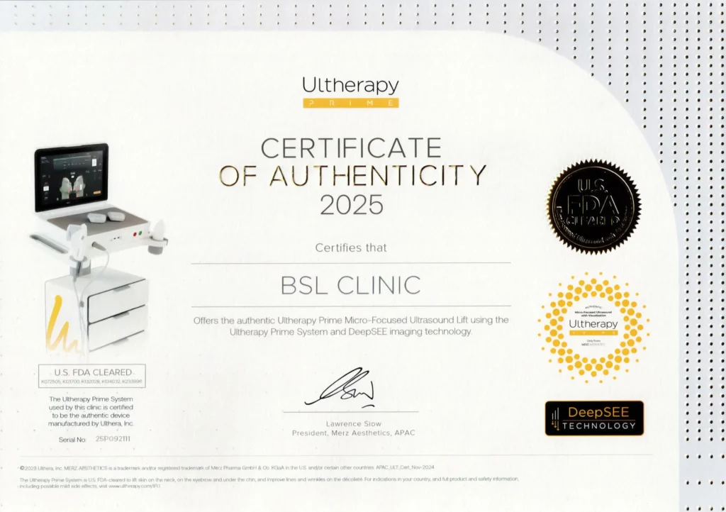 certificate Ultherapy